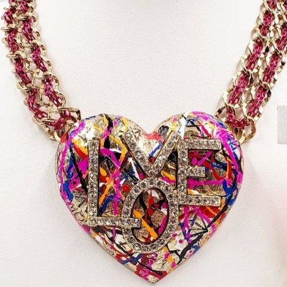 Betsey Johnson Jewelry - Betsey Johnson LOVE STATEMENT NECKLACE